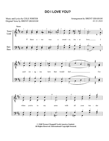 Do I Love You? (arr. Brent Graham)