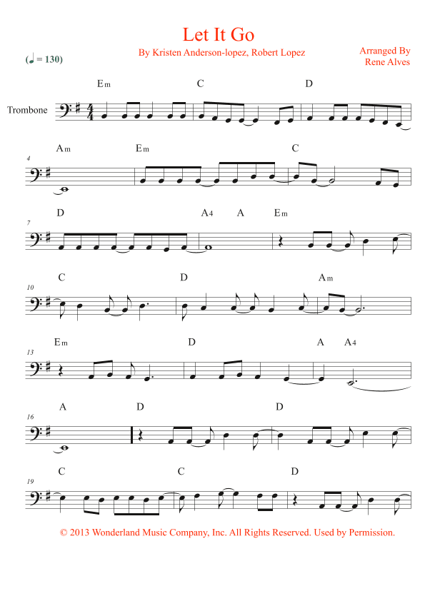 Let It Go (arr. Rene Alves)