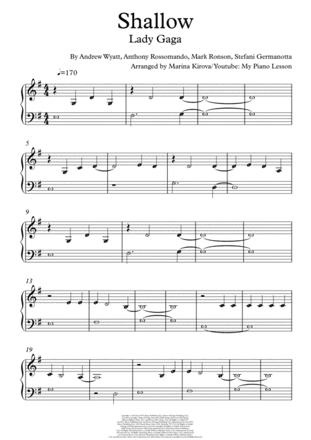 Shallow (arr. Marina Kirova)
