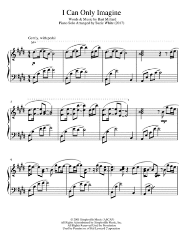 I Can Only Imagine (arr. Suzie White)