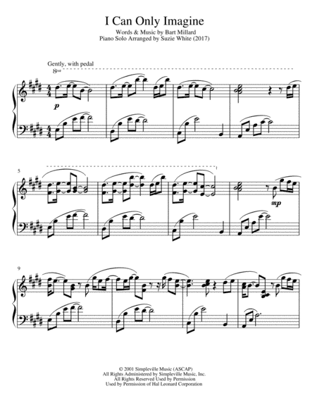 I Can Only Imagine (arr. Suzie White)