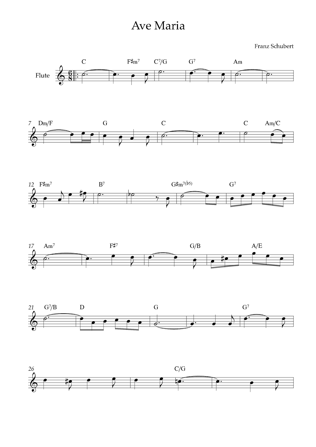 Ave Maria (arr. Karen Gueiros)