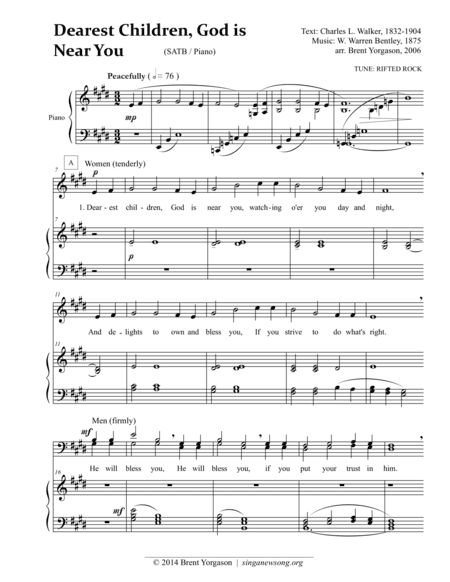 Dearest Children, God is Near You (arr. Brent Yorgason)