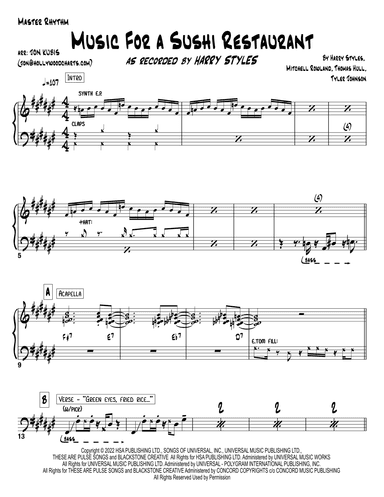 Music For A Sushi Restaurant (arr. Hollywood Charts)