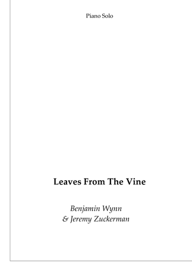 Leaves From The Vine (arr. Passoni Music)