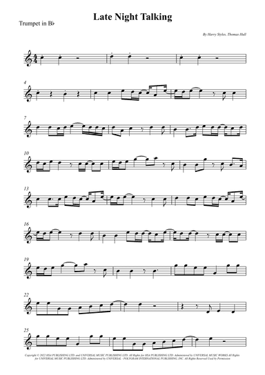 Late Night Talking (arr. Wesley S. SIlva)