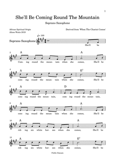 She'll Be Coming Round The Mountain (arr. Aliese Watts)