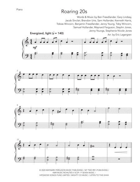 Roaring 20's (arr. Eric Lagergren)