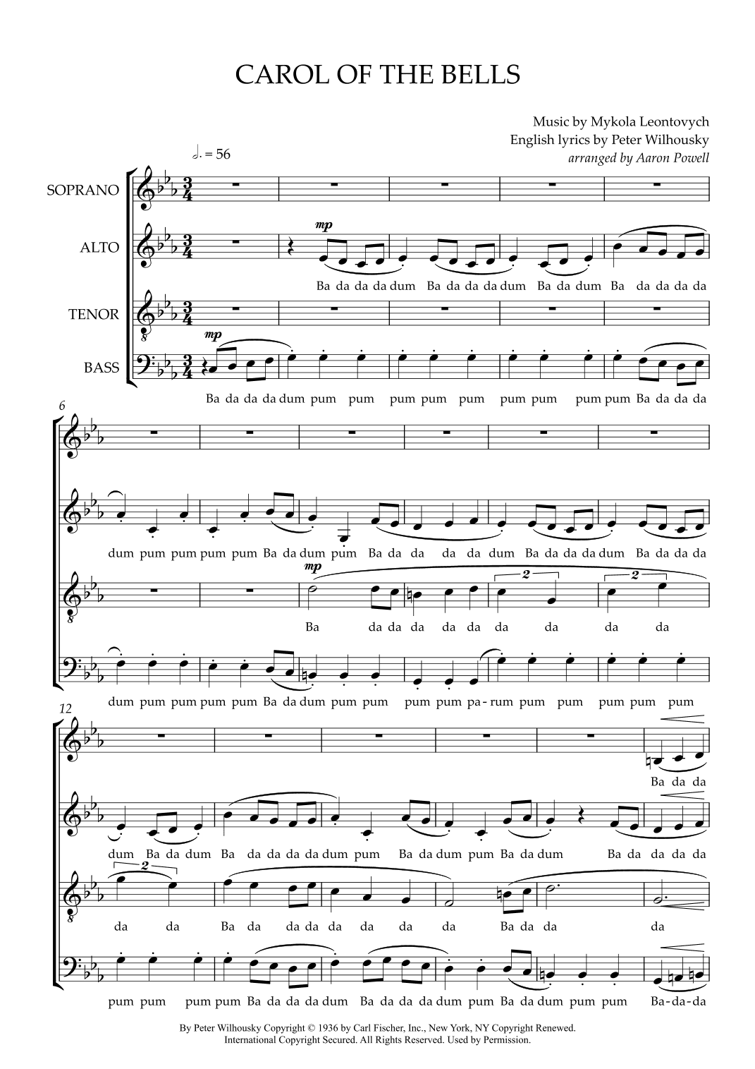 Carol Of The Bells (arr. Aaron Powell)