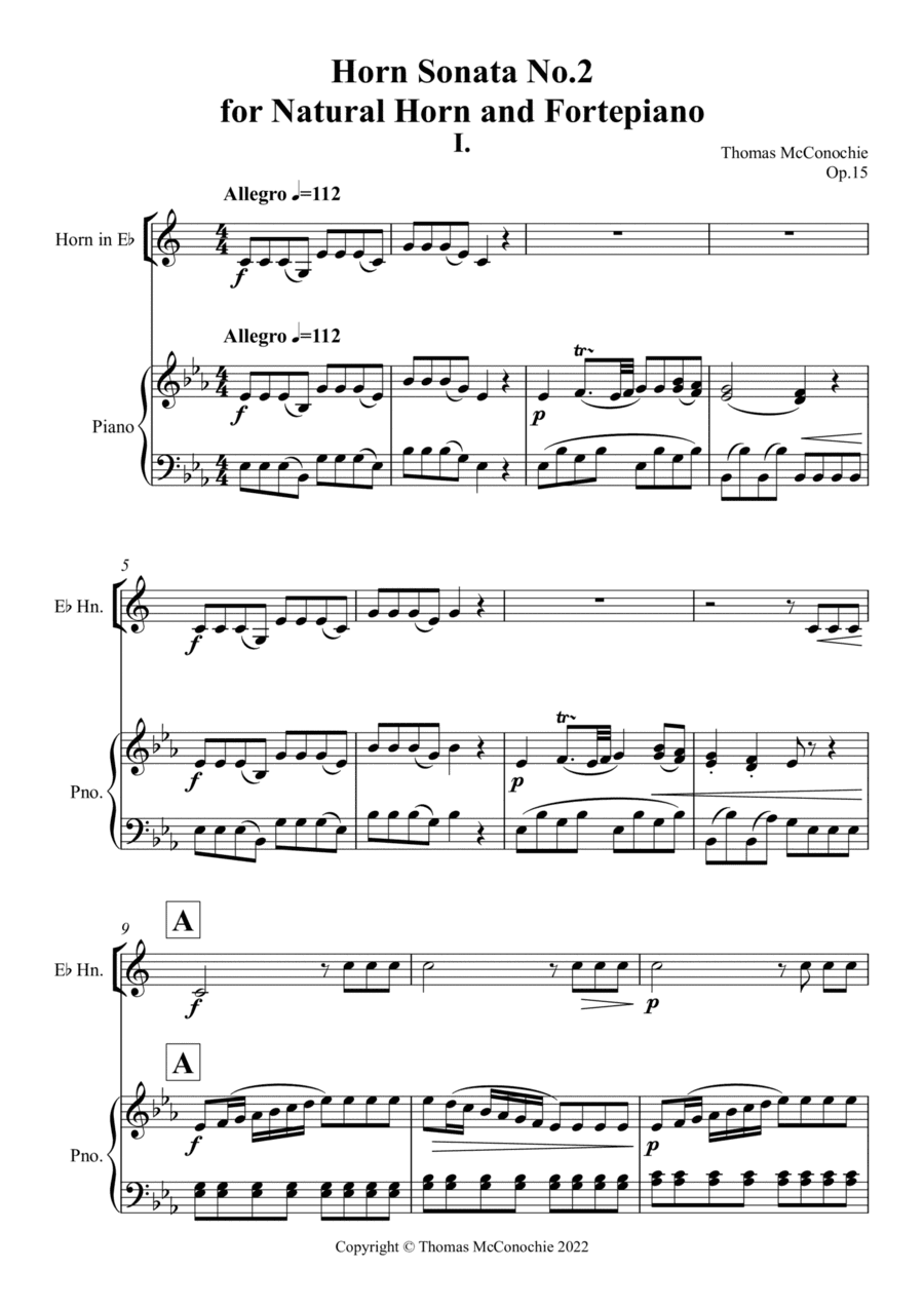 Sonata No.2 (in E-Flat) for Natural Horn and Fortepiano Op.15