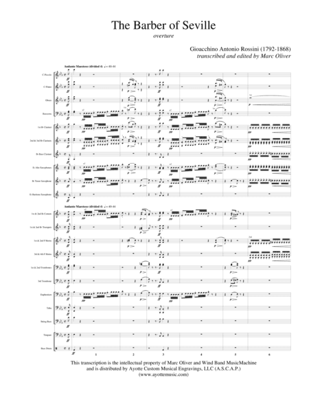 Overture to The Barber of Seville (arr. Marc Oliver)