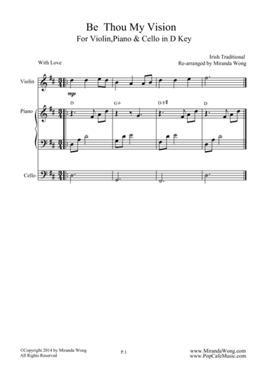 Be Thou My Vision - Violin, Piano and Cello (Romantic Version) (arr. Miranda Wong)