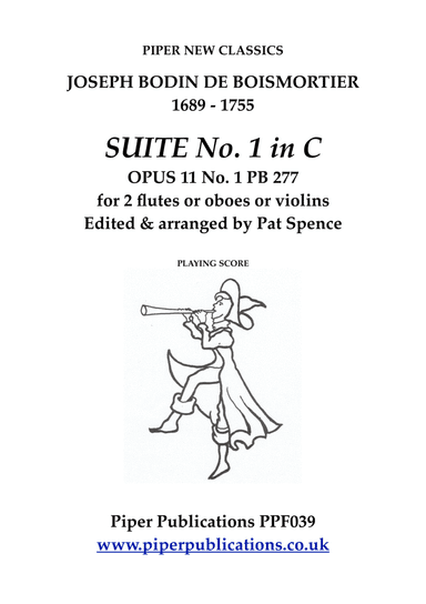 BOISMORTIER SUITE No. 1 in C MAJOR OPUS 11 NO. 1 PB277 (arr. Edited & arranged by Pat Spence)