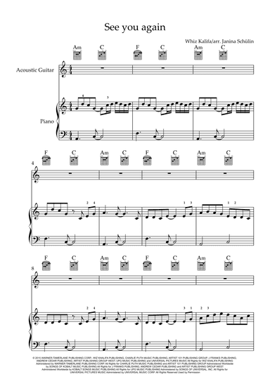 See You Again (arr. Janina Schülin)