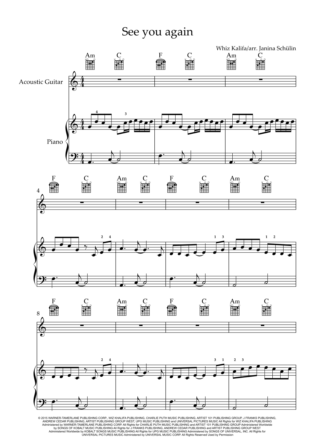 See You Again (arr. Janina Schülin)