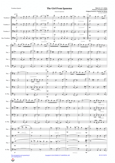 The Girl From Ipanema (garôta De Ipanema) (arr. Josef STASTNY)