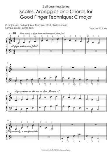Self Learning Series: Scales, Arpeggios & Chords of C major + Free Piece | PIANO