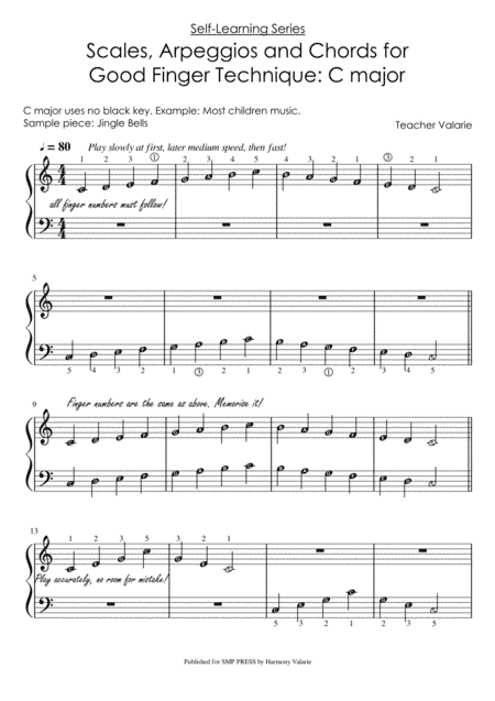 Self Learning Series: Scales, Arpeggios & Chords of C major + Free Piece | PIANO