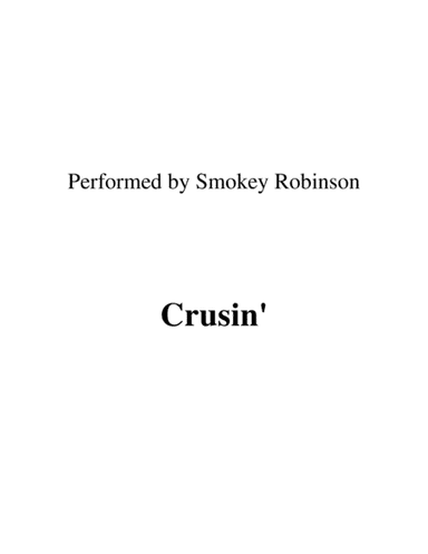 Cruisin' (arr. Ronn M)