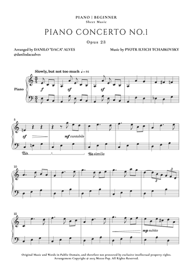 Piano Concerto No. 1 (arr. Danilo "Daca" Alves)