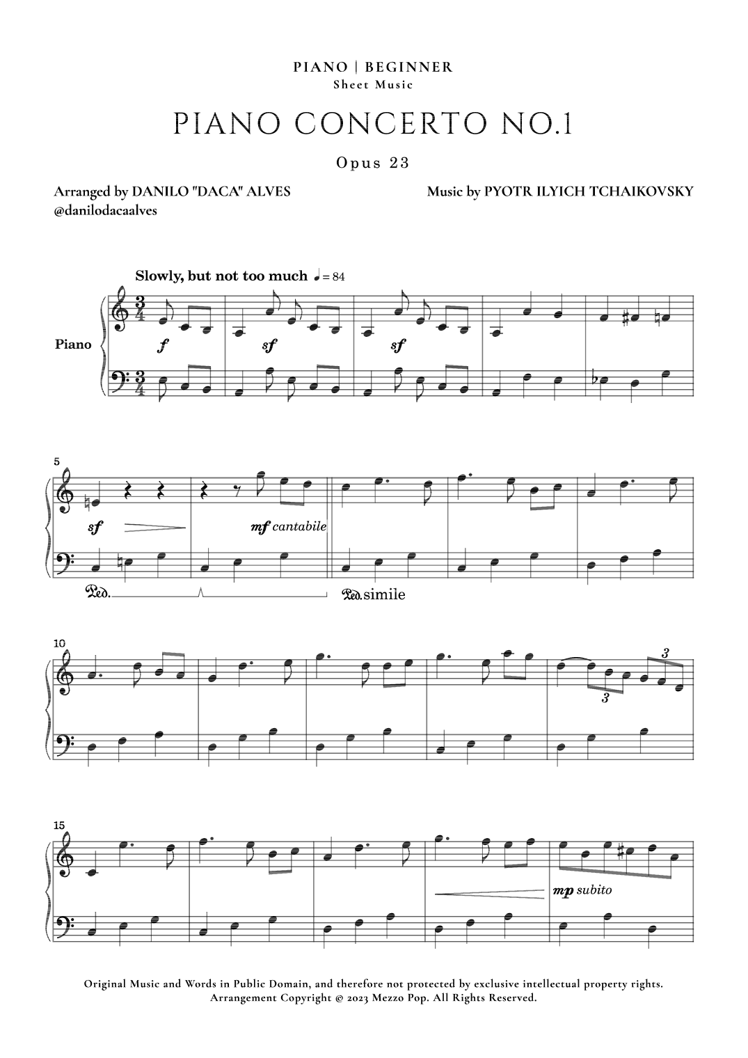 Piano Concerto No. 1 (arr. Danilo "Daca" Alves)