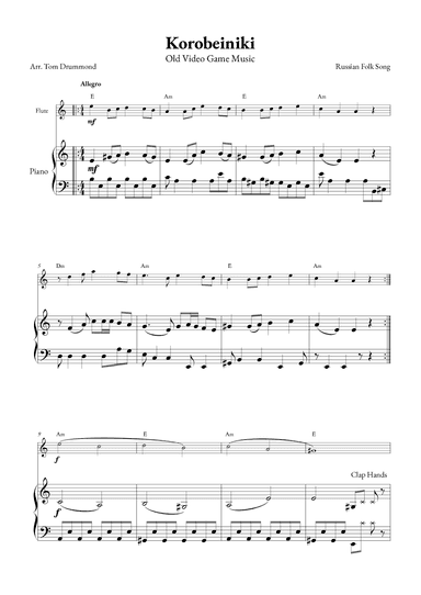 Korobeiniki (arr. Tom Drummond)
