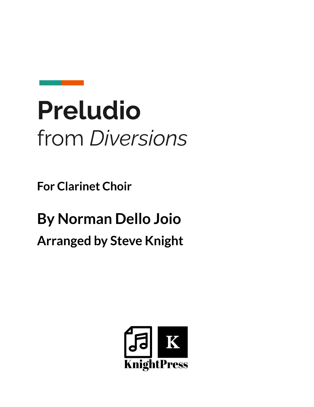 Diversions: Preludio (arr. Steve Knight)