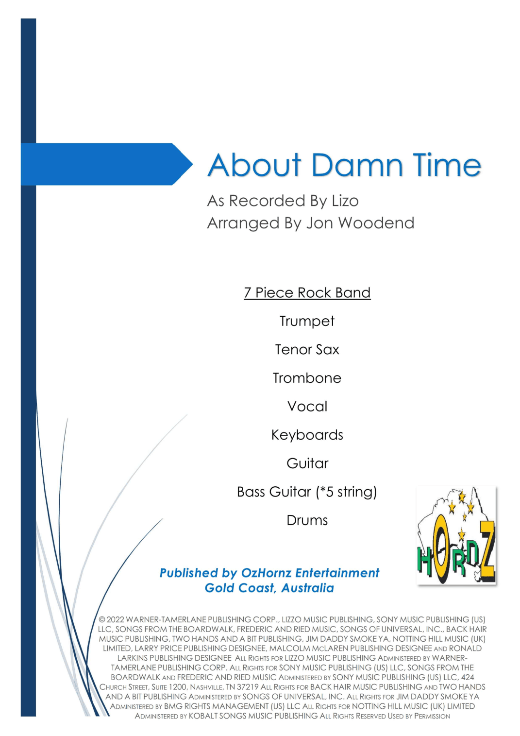 About Damn Time (arr. Jon Woodend)