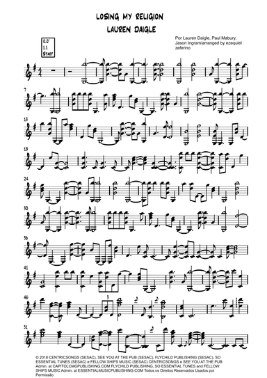 Losing My Religion (arr. ezequiel zeferino edição)