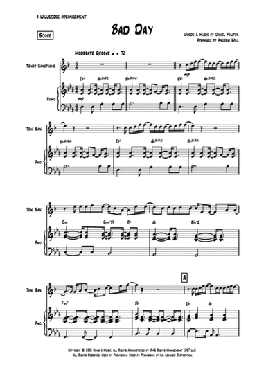 Bad Day (arr. Andrew Will)