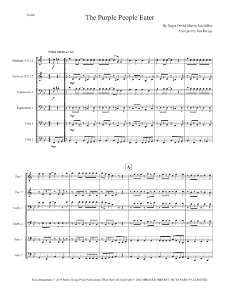 Purple People Eater (arr. Jim Bicigo)
