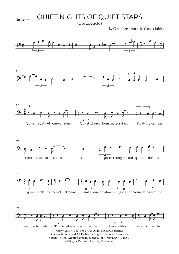Quiet Nights Of Quiet Stars (corcovado) (arr. Alex Nunes Rodrigues)