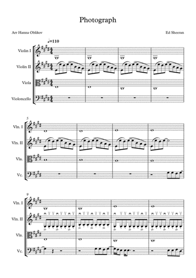 Photograph (arr. Hanna Oblikov)