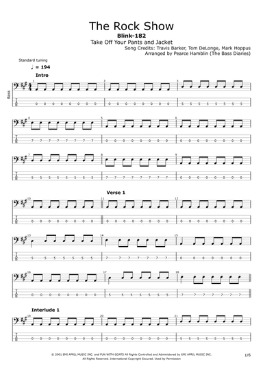 The Rock Show (arr. The Bass Diaries)