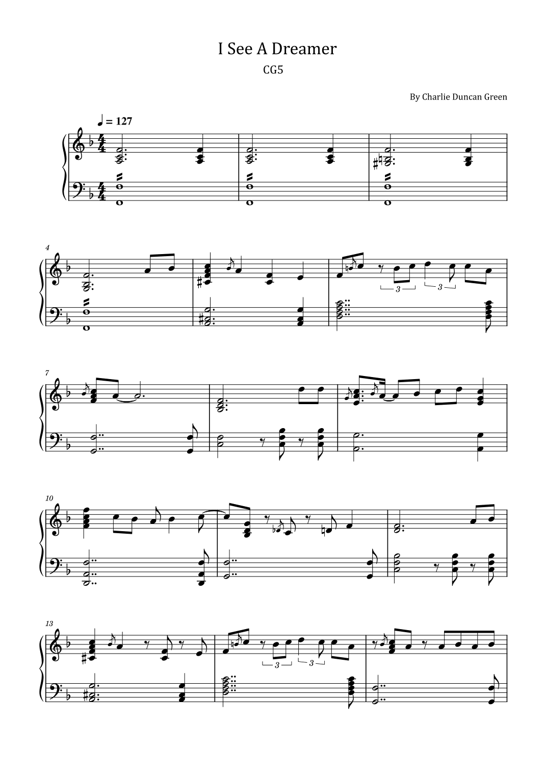 I See A Dreamer (arr. poon)