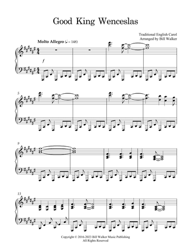 Good King Wenceslas (arr. Bill Walker)