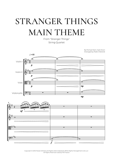 Stranger Things Main Title Theme (arr. Pedro Merendi)