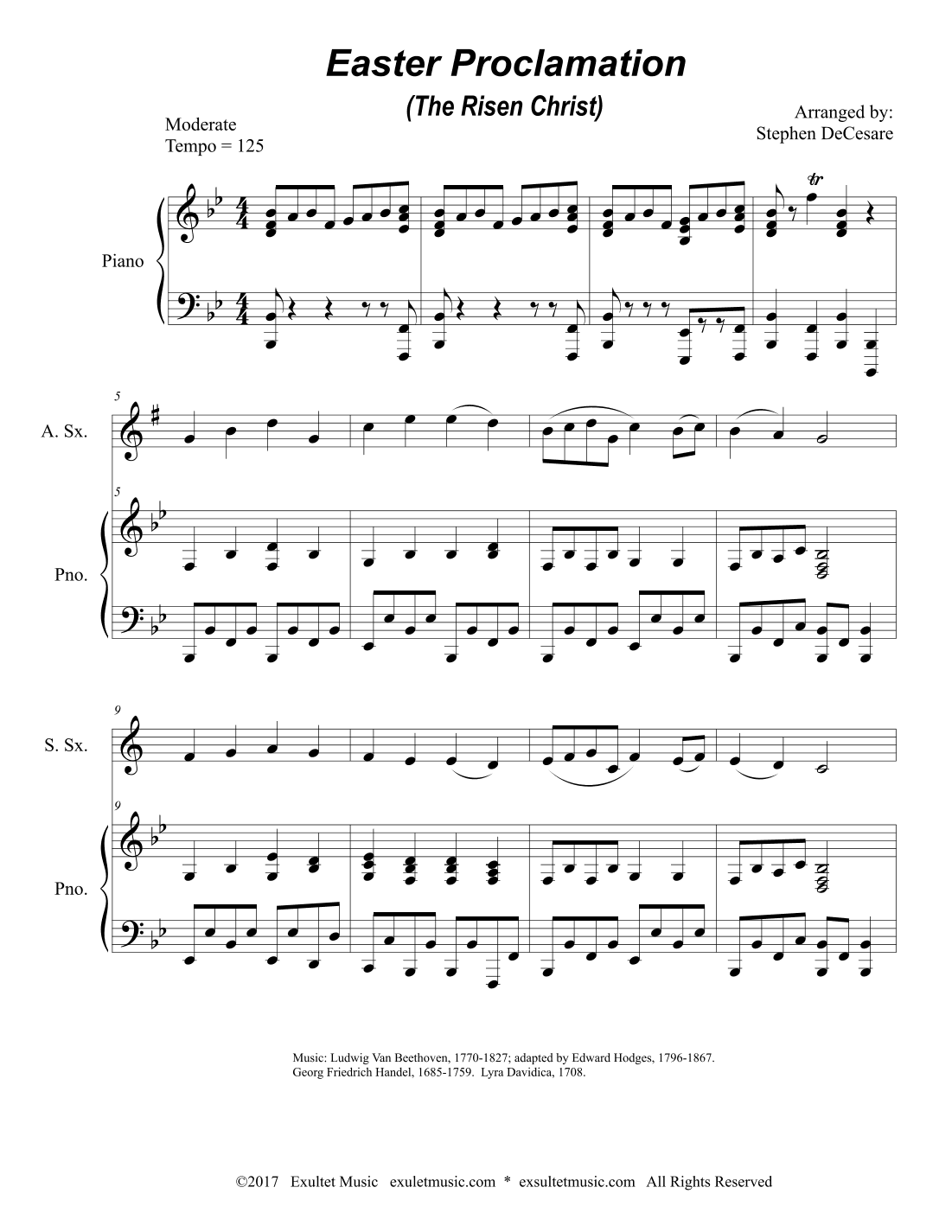 Easter Proclamation (The Risen Christ) (Duet for Soprano and Alto Saxophone)