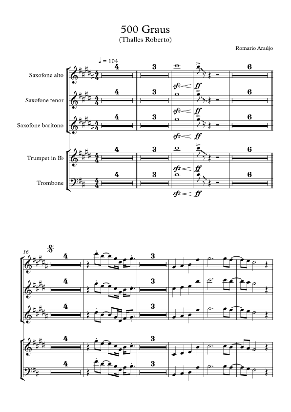 500 Graus (arr. Romário Araújo)