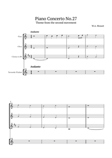 Piano Concerto No.27 (arr. André Nusa)