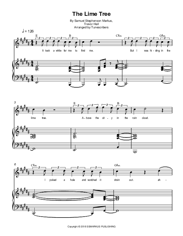 The Lime Tree (arr. Tunescribers)