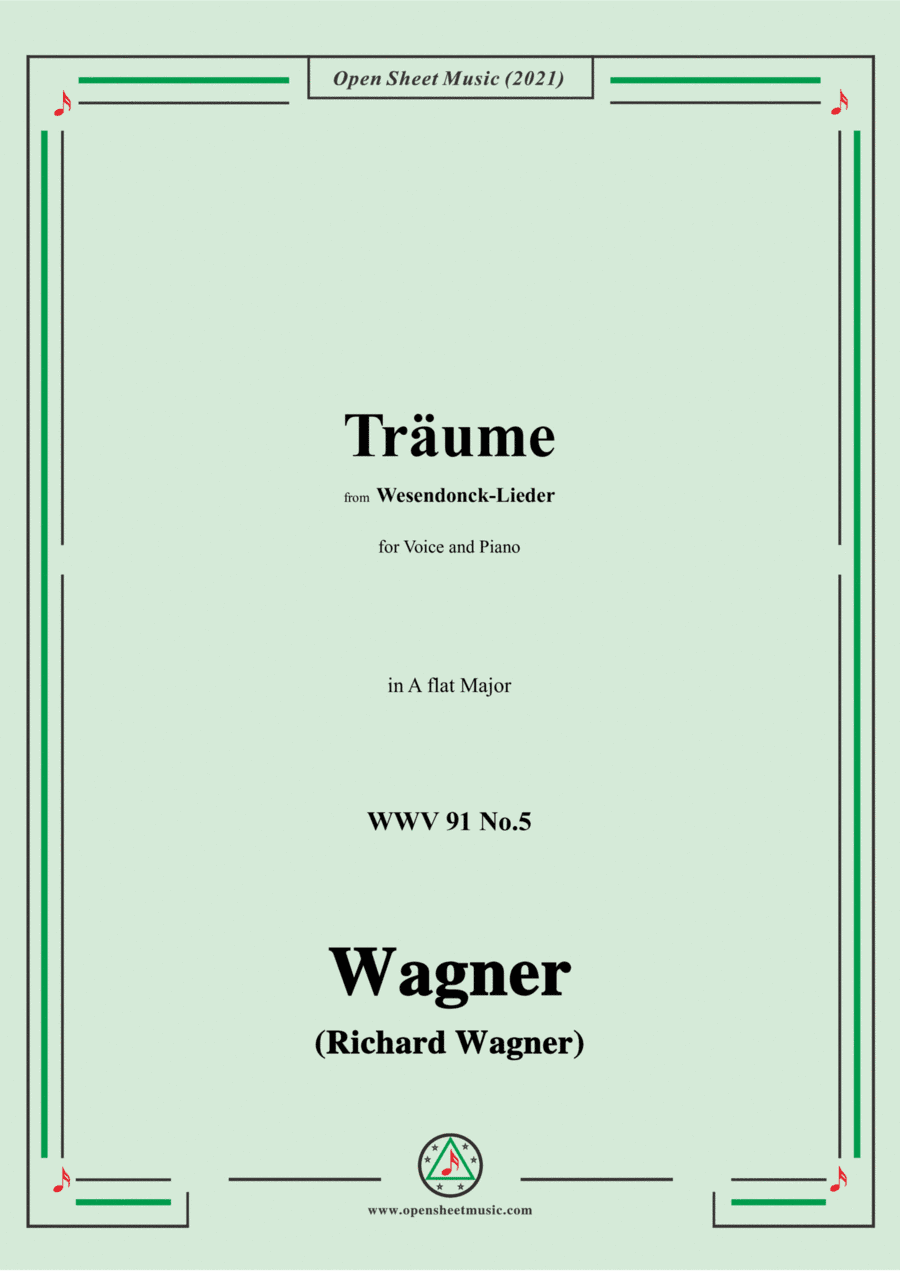 Wagner-Träume,in A flat Major,WWV 91 No.5,from Wesendonck-Lieder (arr. Open Cloud)