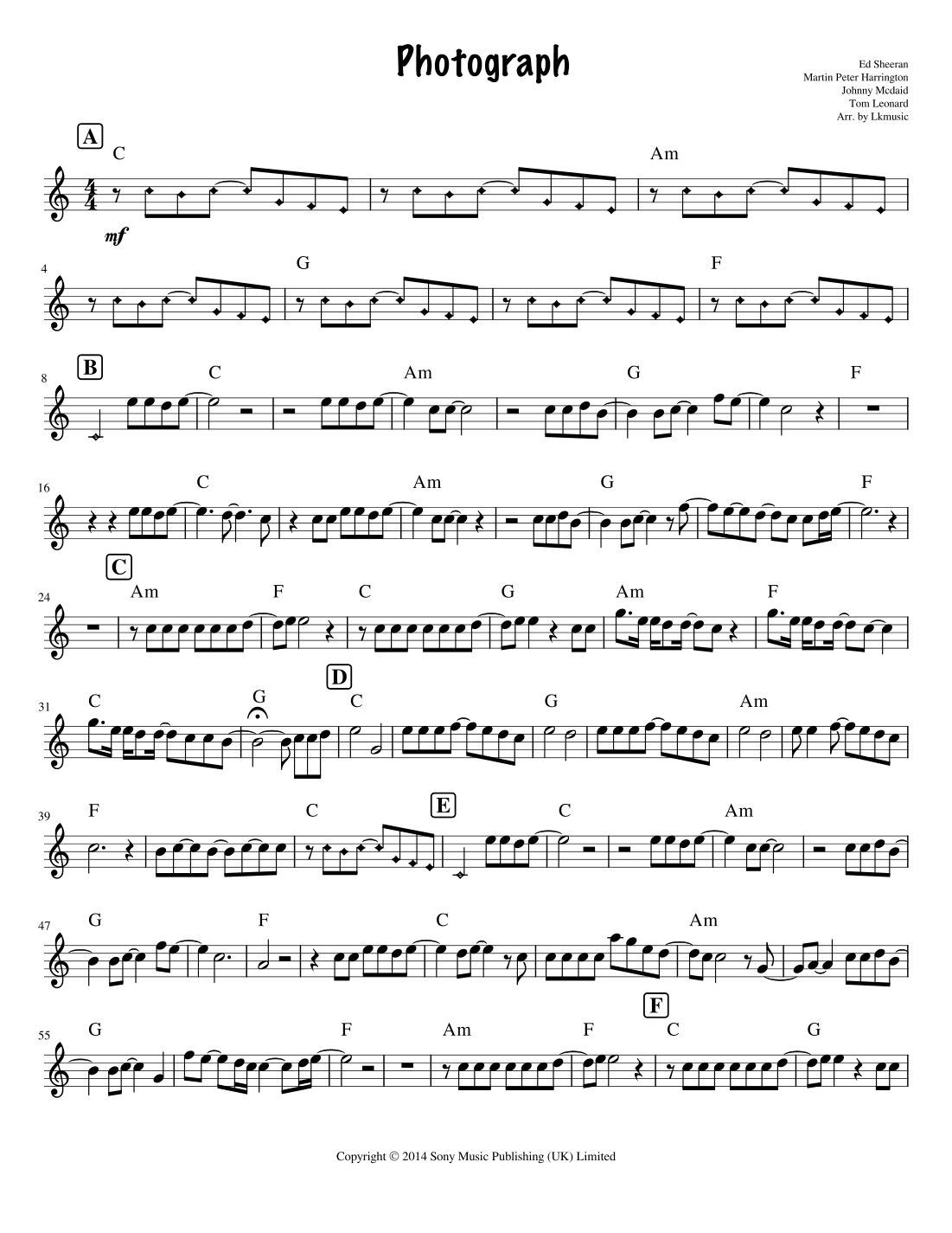 Photograph (arr. Lkmusic)