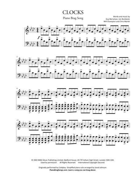 Clocks (arr. Jared Johnson)