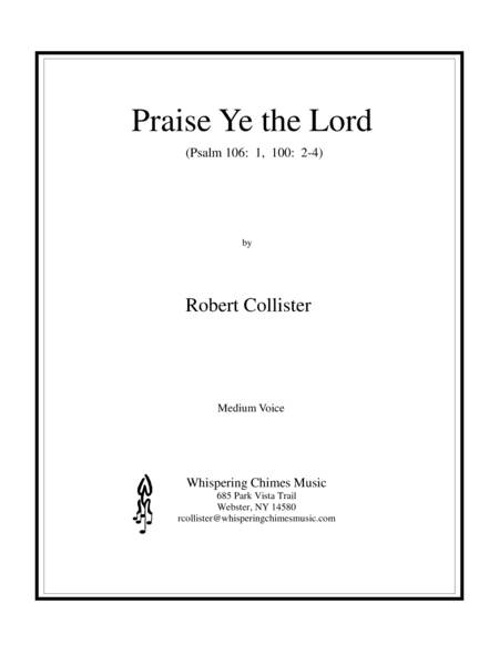 Praise Ye the Lord (medium voice)