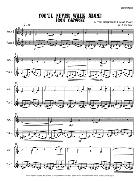 You'll Never Walk Alone (arr. Alison Gillies)