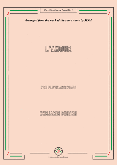 Godard-L'amour,for Flute and Piano (arr. MSM)