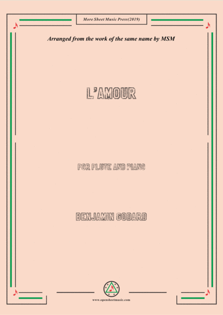 Godard-L'amour,for Flute and Piano (arr. MSM)