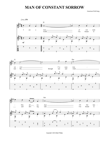 Man of Constant Sorrow (arr. Mark Phillips)