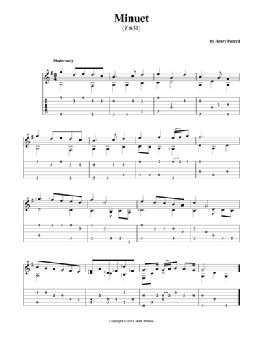 Minuet (Z 651) (arr. Mark Phillips)